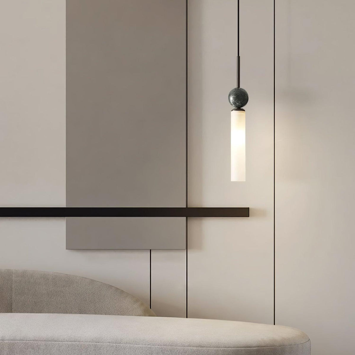 Thea Minimalist Marble Pendant Light — Single & Double Head Options