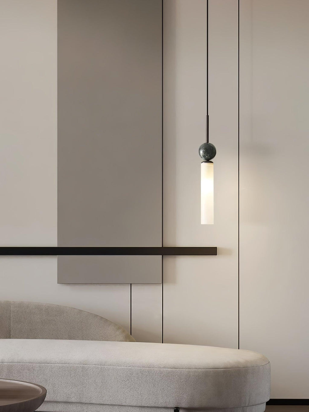 Thea Minimalist Marble Pendant Light — Single & Double Head Options