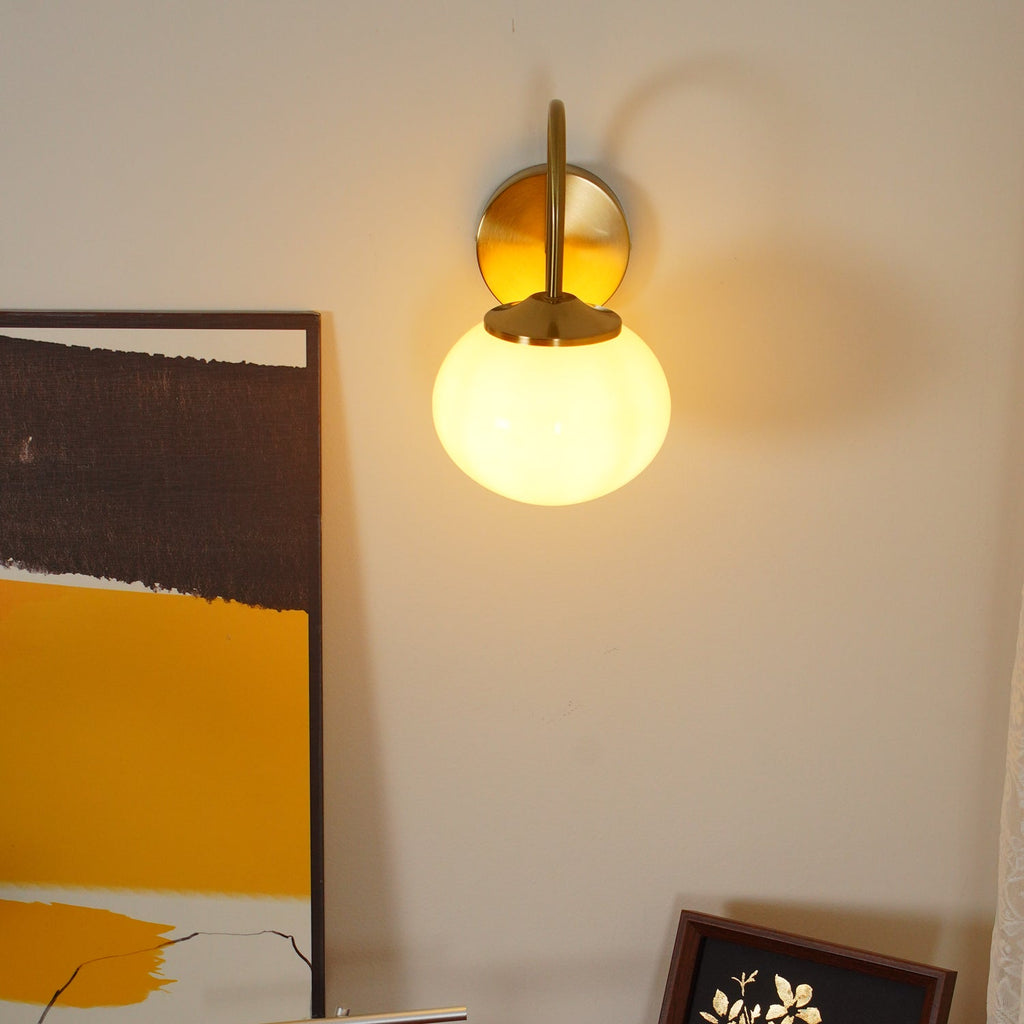 Marshmallow-Wandleuchte – Goldfinish, rosafarbene Glasschirme