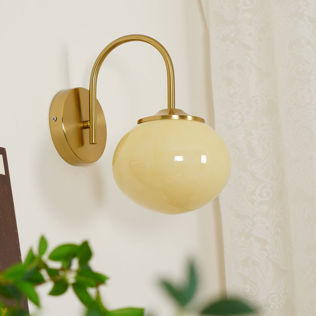 Marshmallow-Wandleuchte – Goldfinish, rosafarbene Glasschirme
