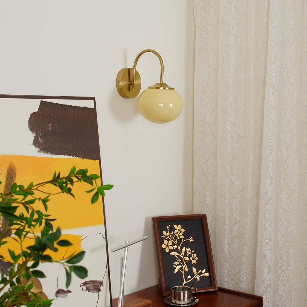Marshmallow-Wandleuchte – Goldfinish, rosafarbene Glasschirme
