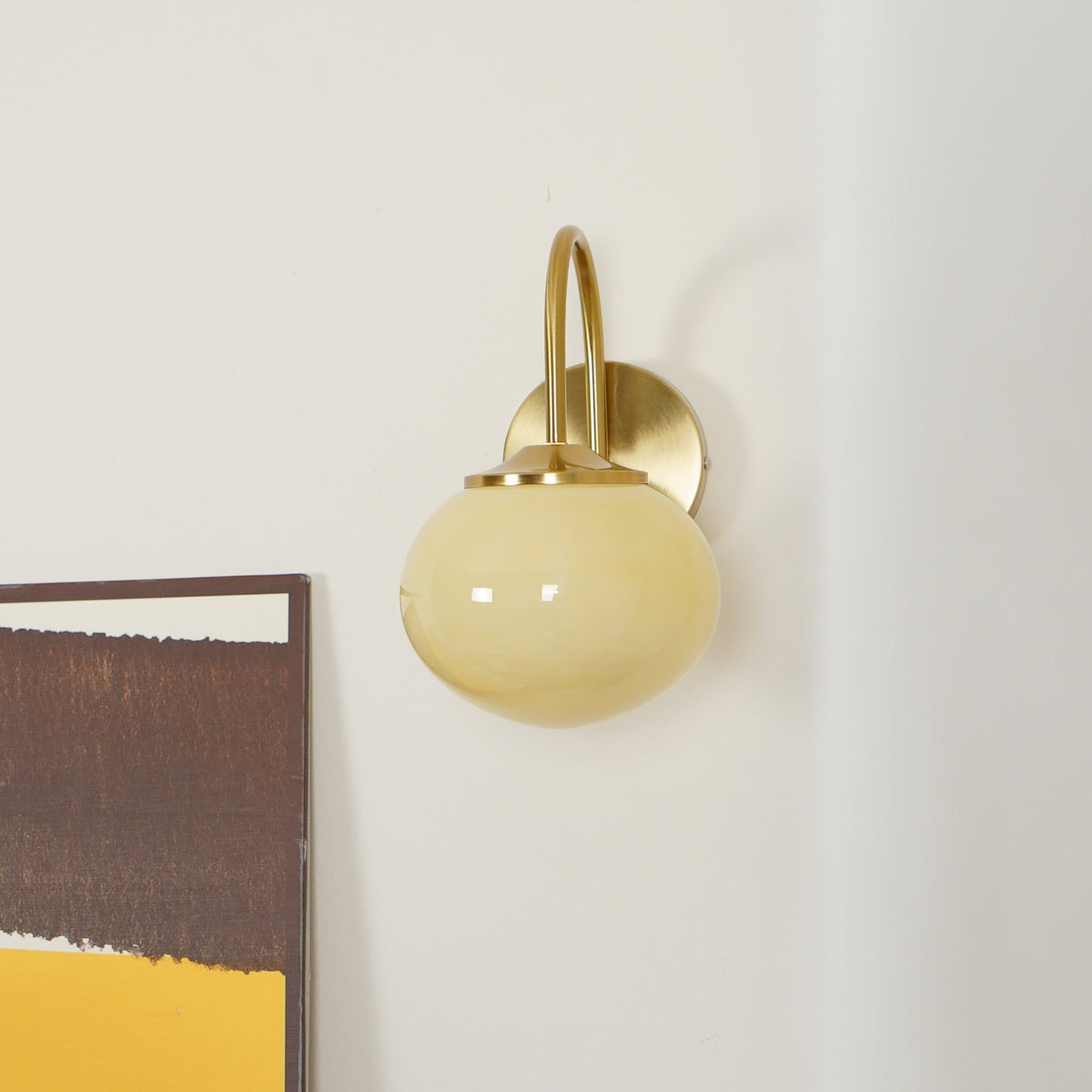 Marshmallow-Wandleuchte – Goldfinish, rosafarbene Glasschirme