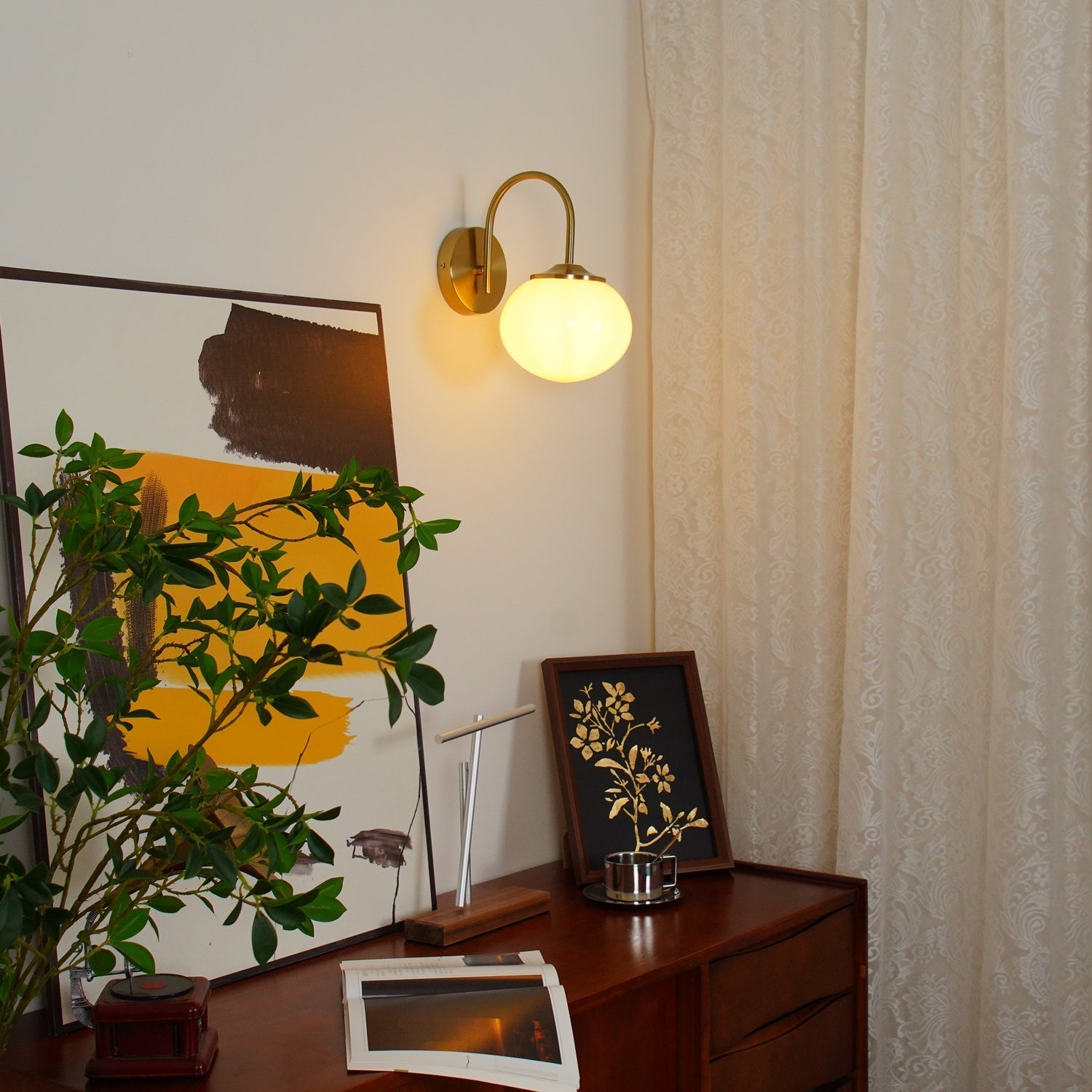 Marshmallow-Wandleuchte – Goldfinish, rosafarbene Glasschirme