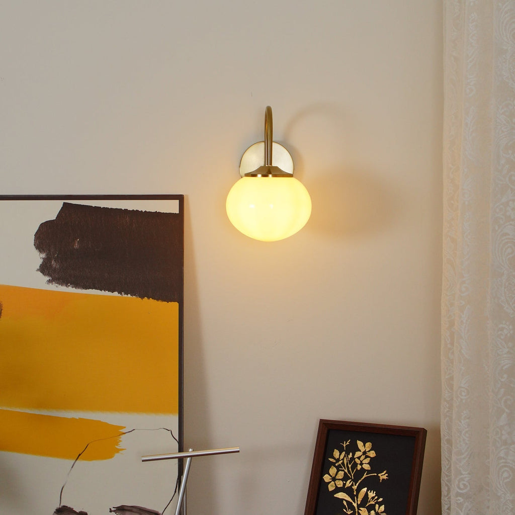 Marshmallow-Wandleuchte – Goldfinish, rosafarbene Glasschirme