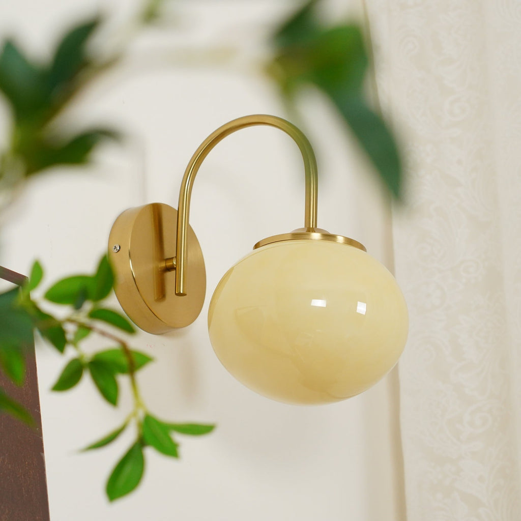 Marshmallow-Wandleuchte – Goldfinish, rosafarbene Glasschirme