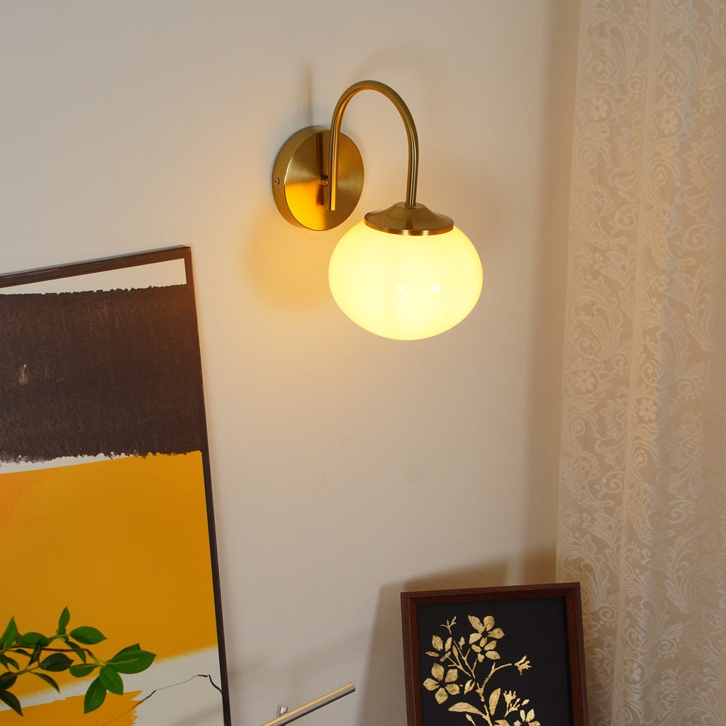 Marshmallow-Wandleuchte – Goldfinish, rosafarbene Glasschirme