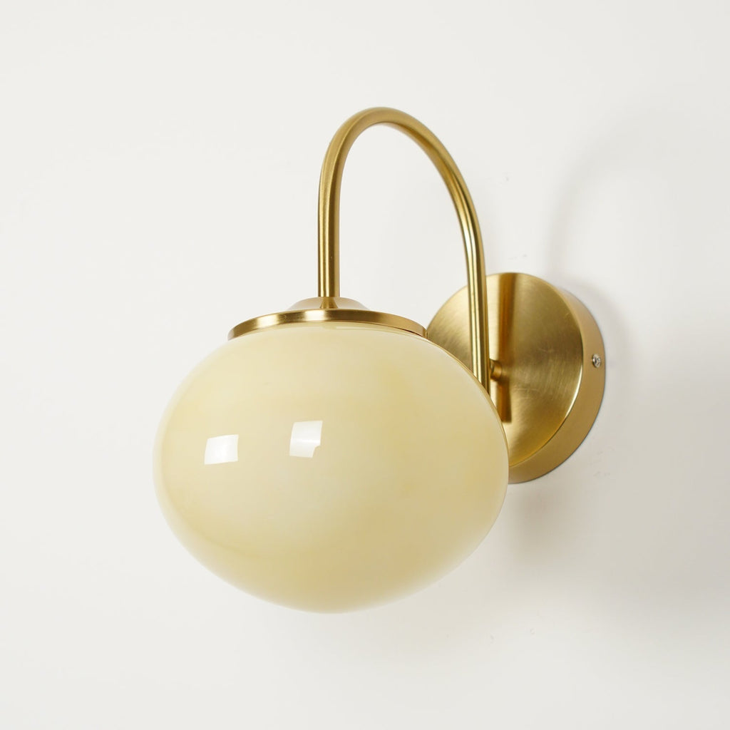 Marshmallow-Wandleuchte – Goldfinish, rosafarbene Glasschirme