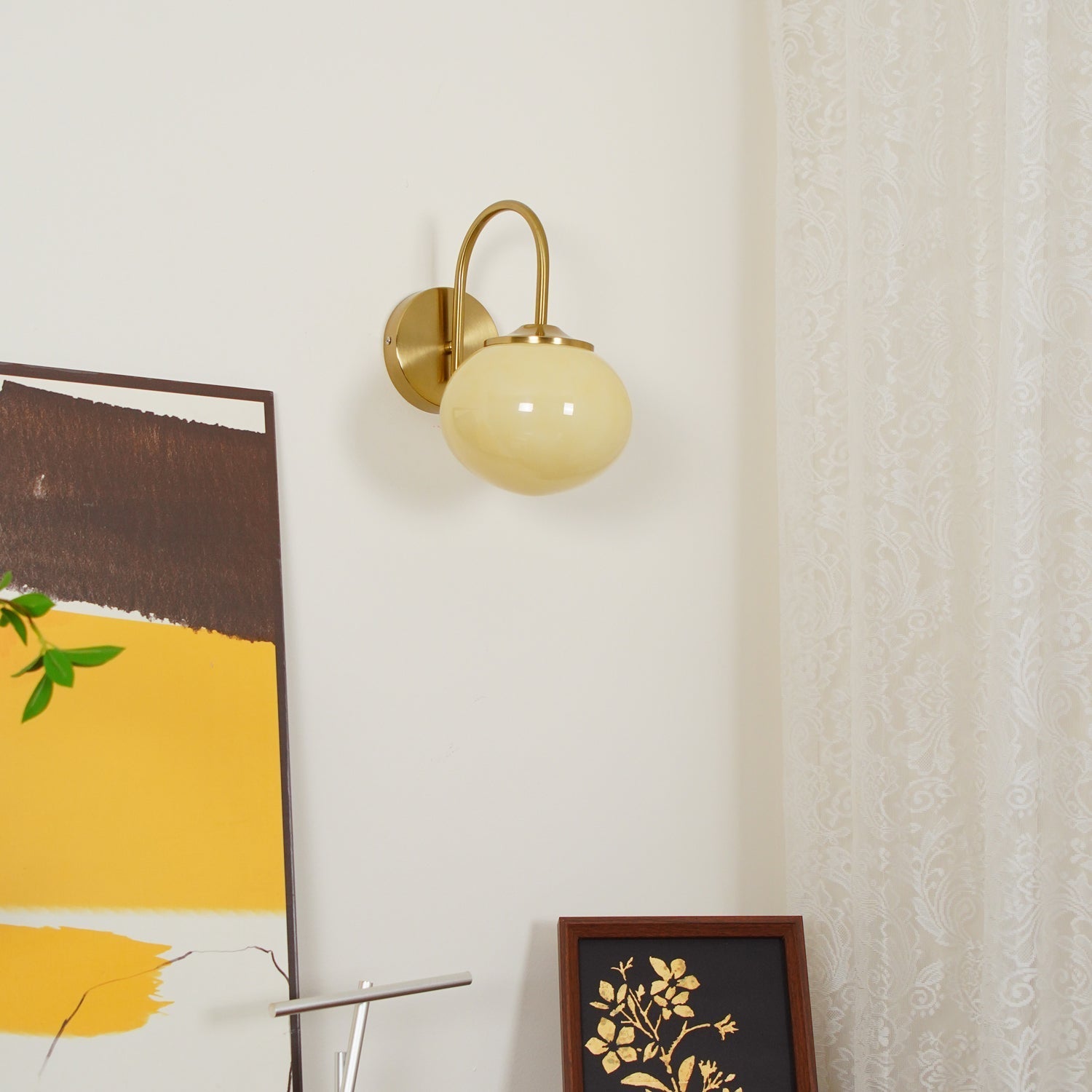 Marshmallow-Wandleuchte – Goldfinish, rosafarbene Glasschirme