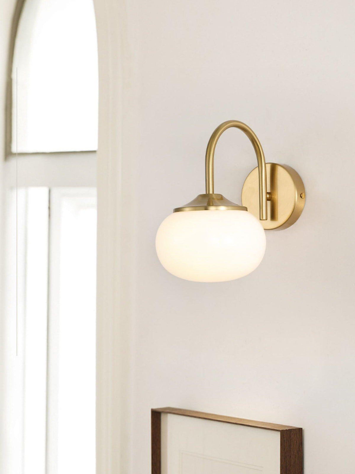 Marshmallow-Wandleuchte – Goldfinish, rosafarbene Glasschirme