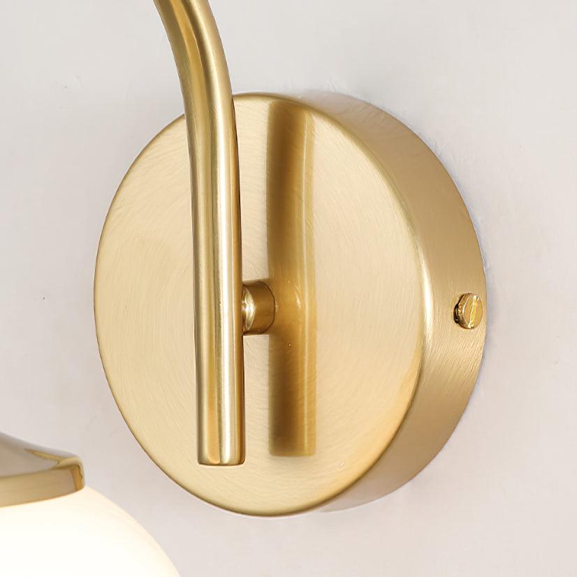 Marshmallow-Wandleuchte – Goldfinish, rosafarbene Glasschirme