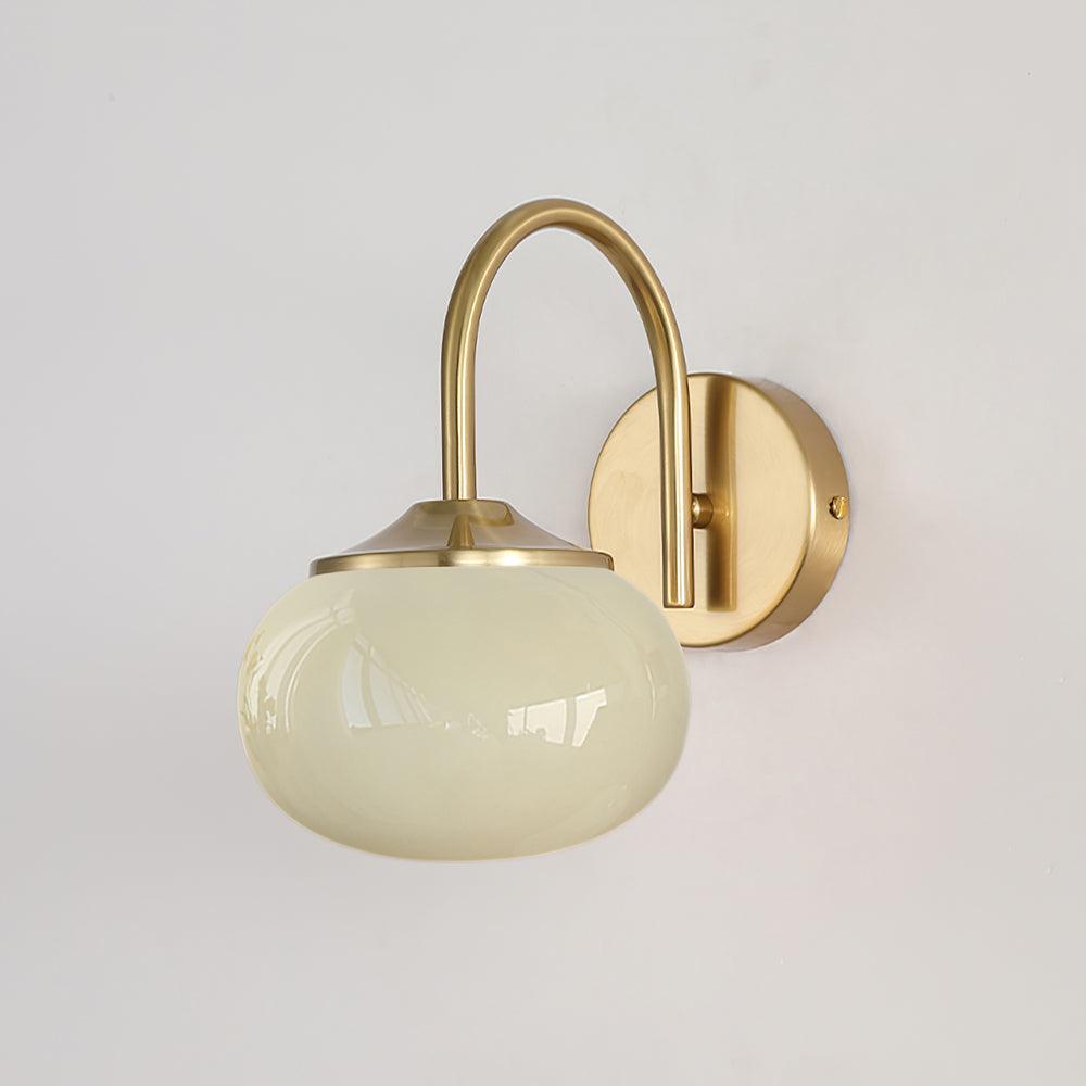 Marshmallow-Wandleuchte – Goldfinish, rosafarbene Glasschirme