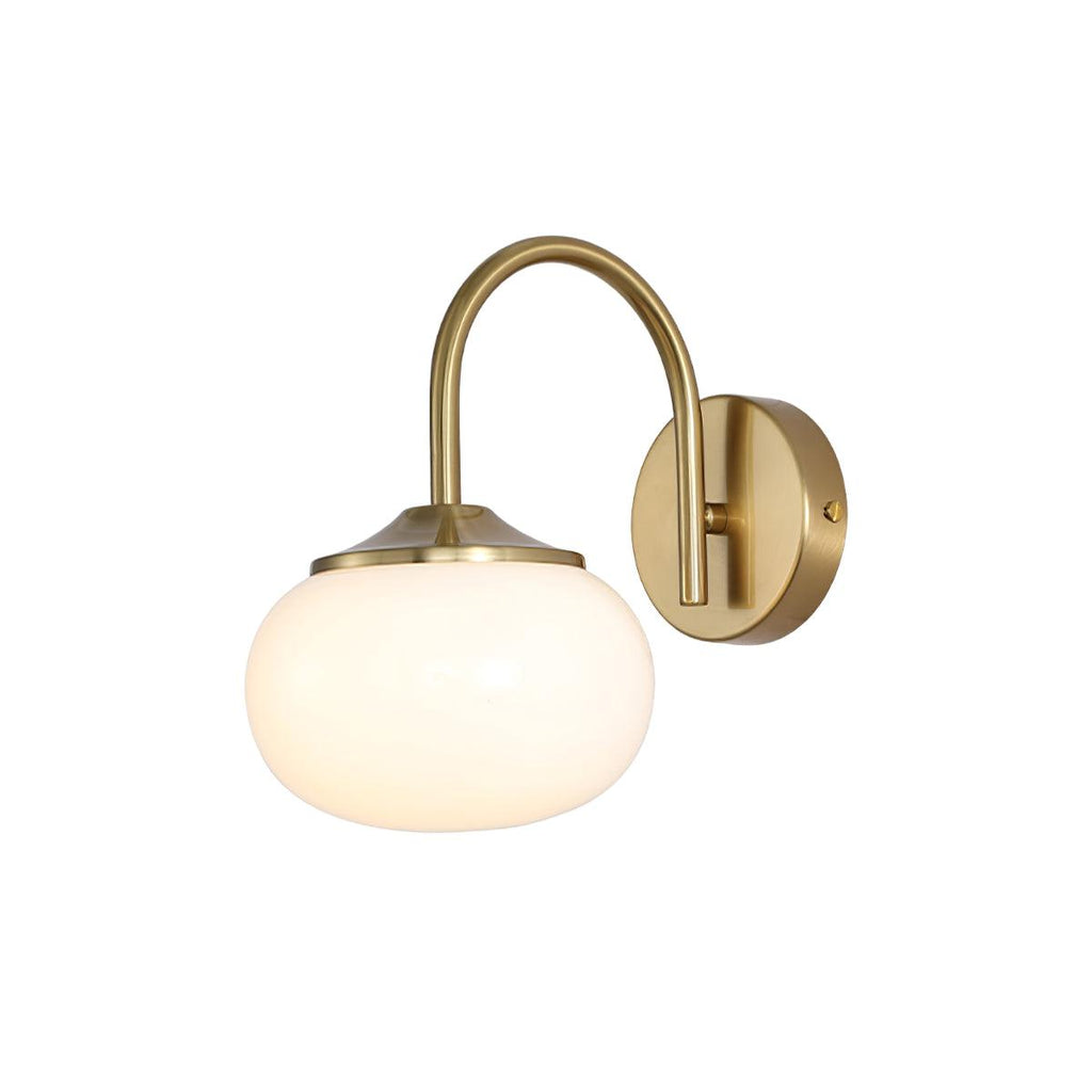 Marshmallow-Wandleuchte – Goldfinish, rosafarbene Glasschirme