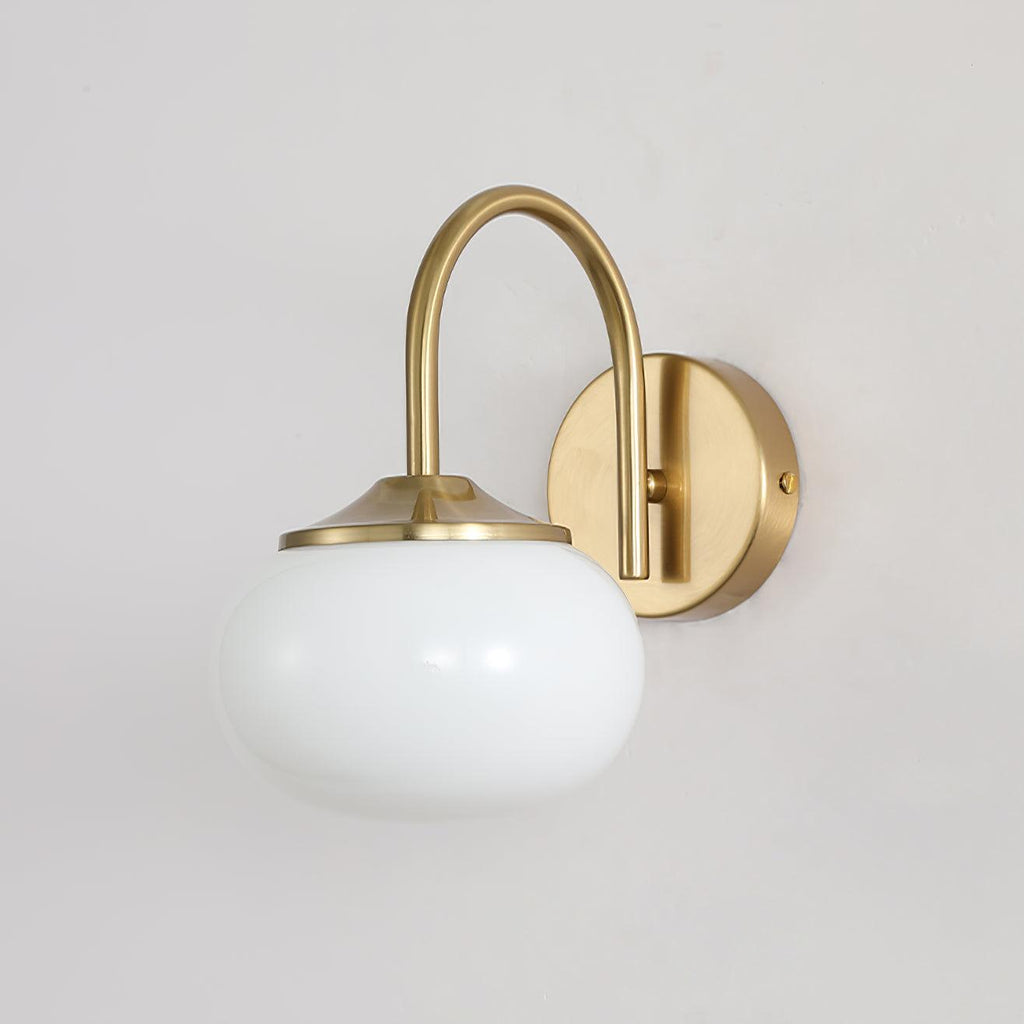 Marshmallow-Wandleuchte – Goldfinish, rosafarbene Glasschirme