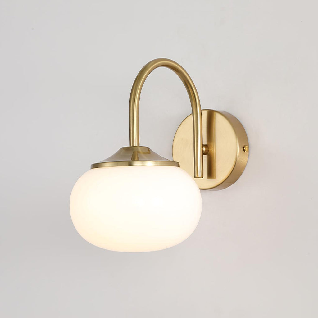 Marshmallow-Wandleuchte – Goldfinish, rosafarbene Glasschirme