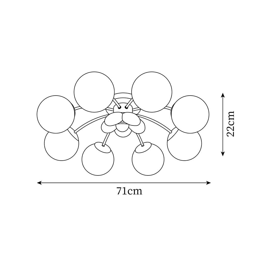 Blossura Pink Petal Ceiling Light, Hardwired Multi-Head