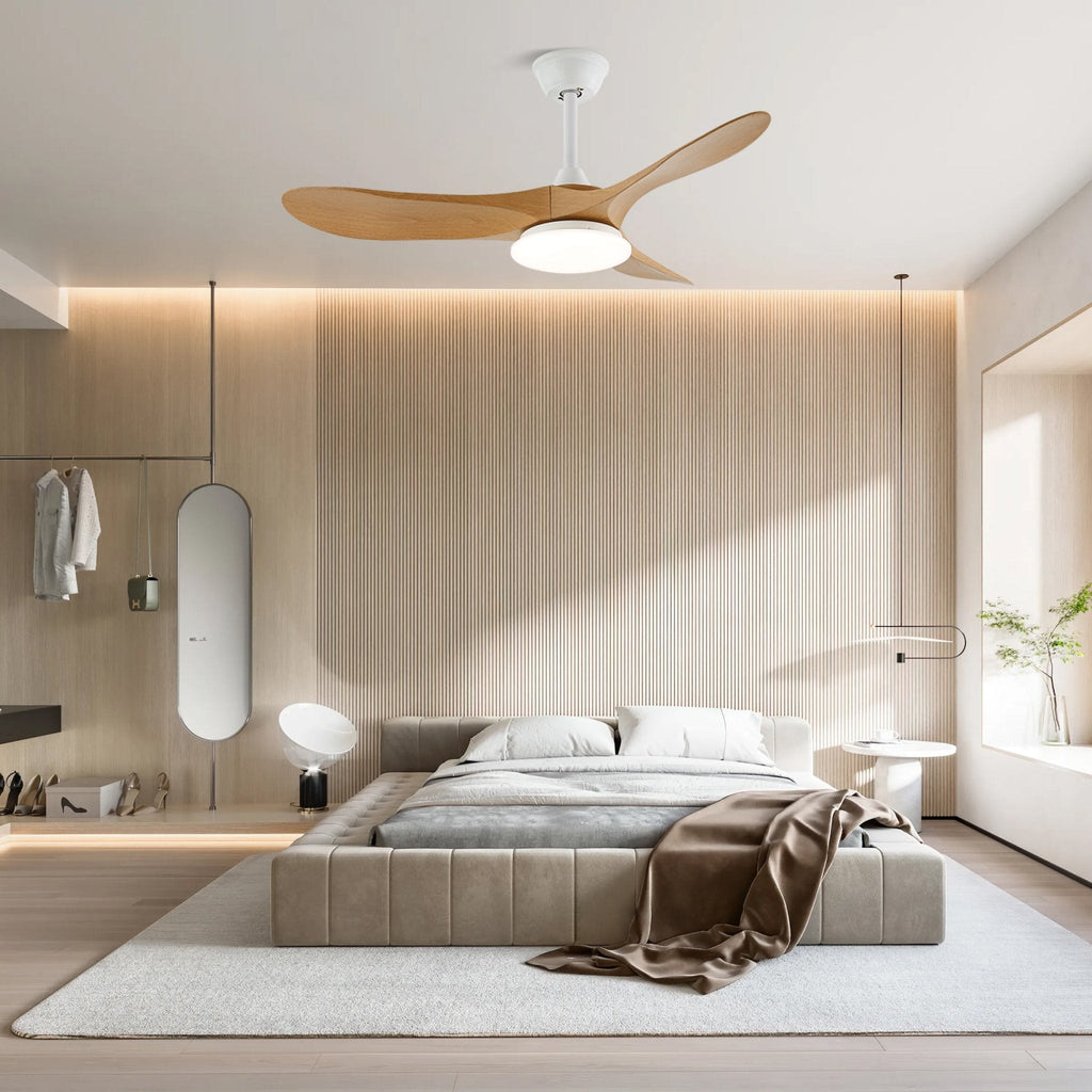 Stropní ventilátor se světlem Virelo — varianty velikosti 42"/52"