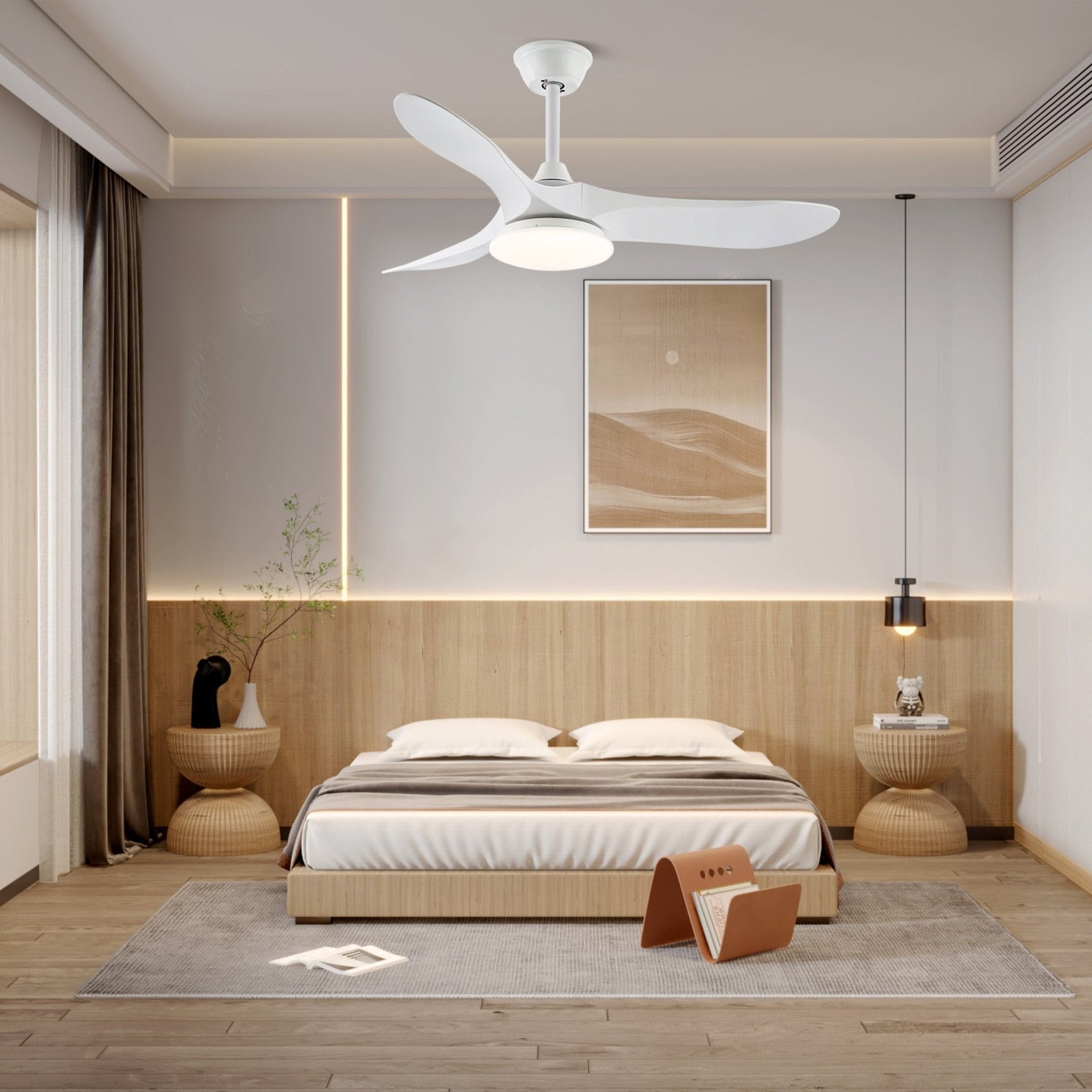 Stropní ventilátor se světlem Virelo — varianty velikosti 42"/52"