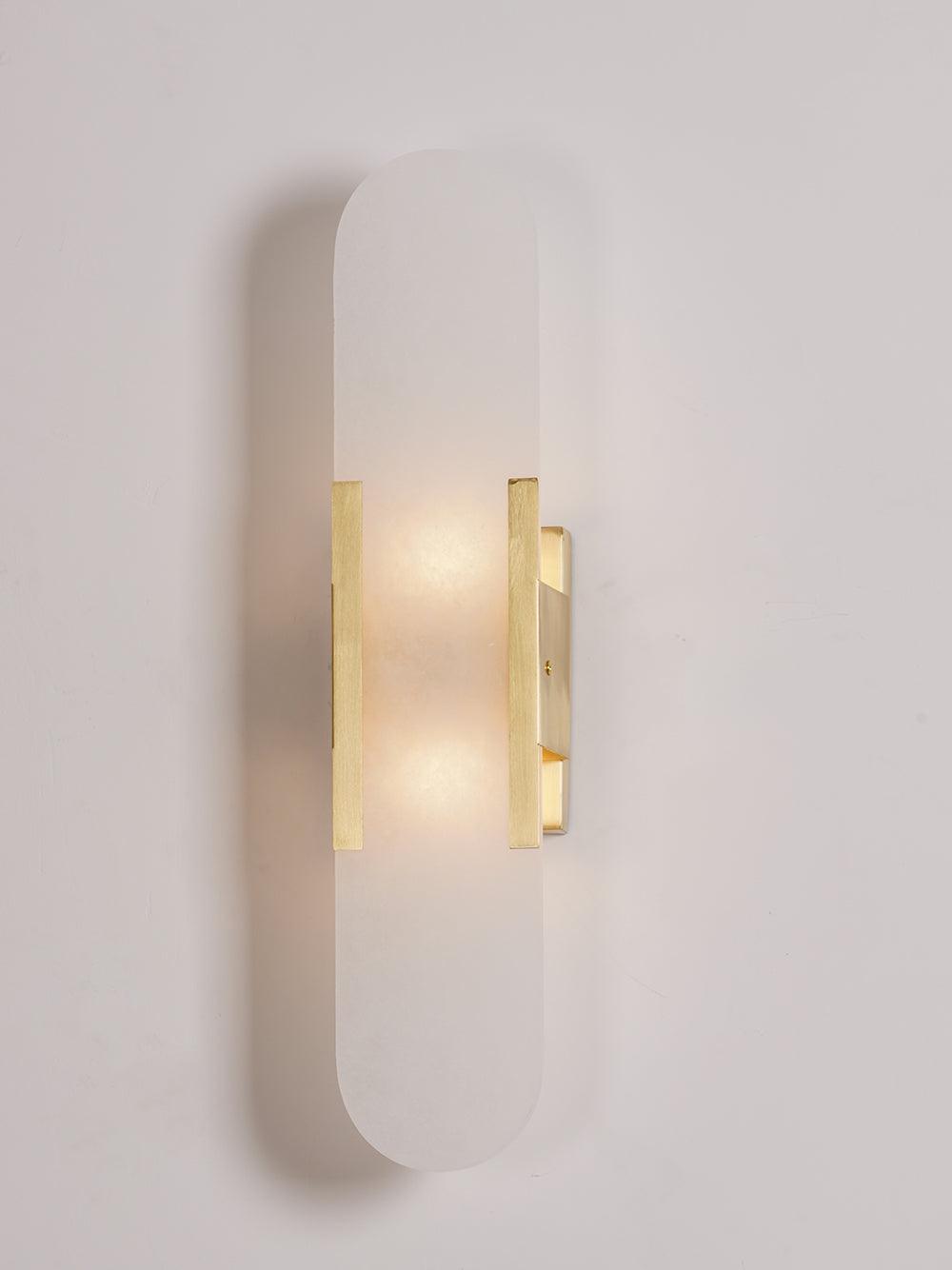 雪花石膏长方形壁灯——抛光极简设计