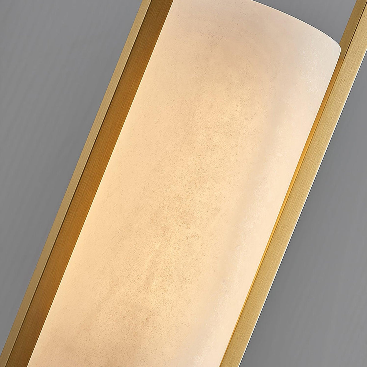 Aethyn Arch Pendant Light — Alabaster Shade, Brass Base