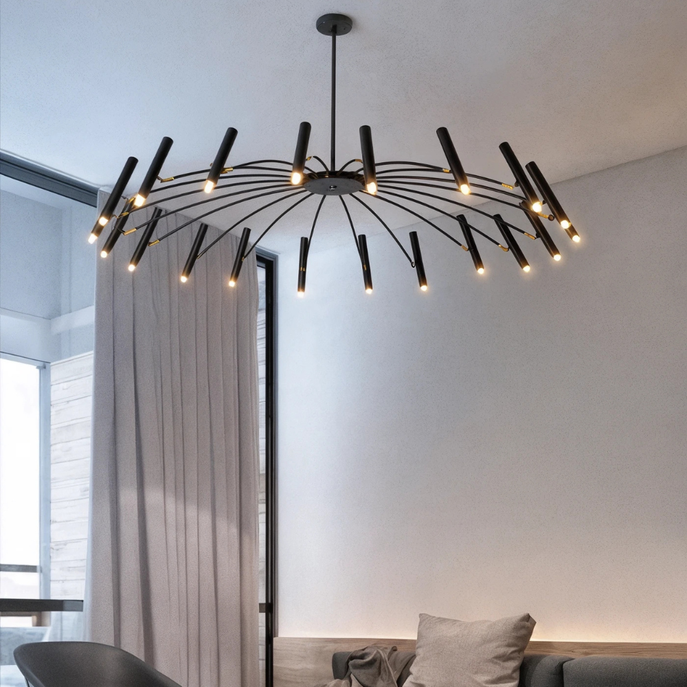Lámpara de araña elegante para cocina Meravi con iluminación LED