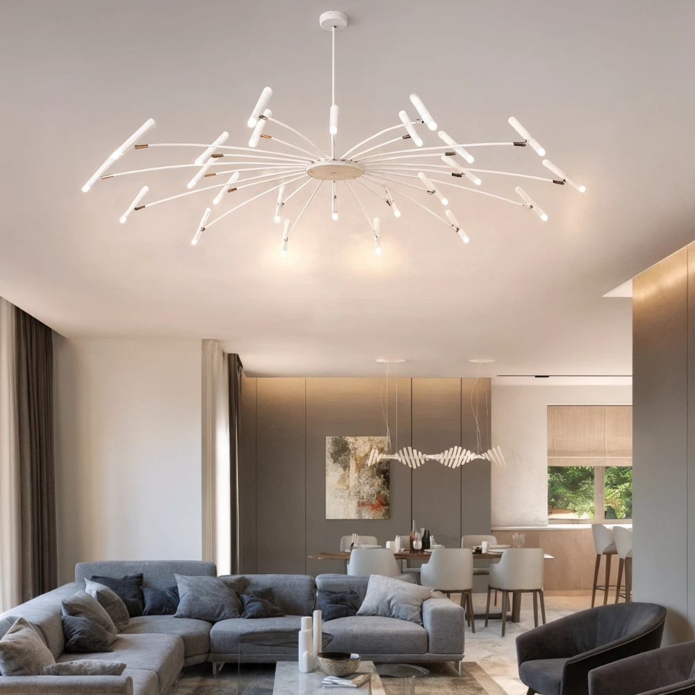 Lámpara de araña elegante para cocina Meravi con iluminación LED