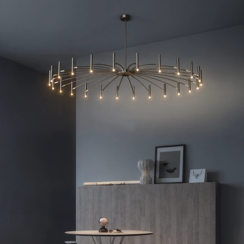 Lámpara de araña elegante para cocina Meravi con iluminación LED