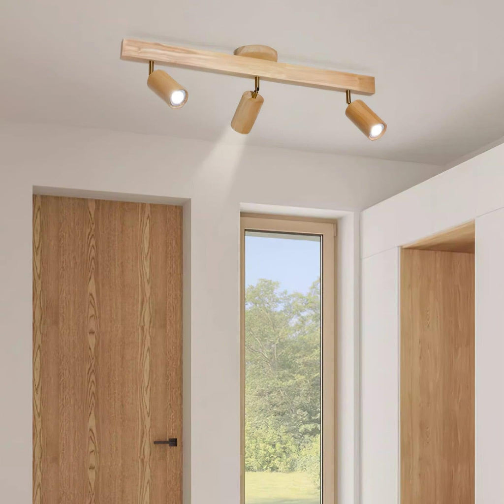 Veril Strahler für Schienensysteme aus Naturholz