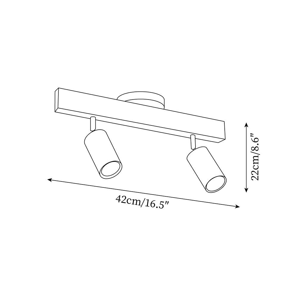 Veril Strahler für Schienensysteme aus Naturholz