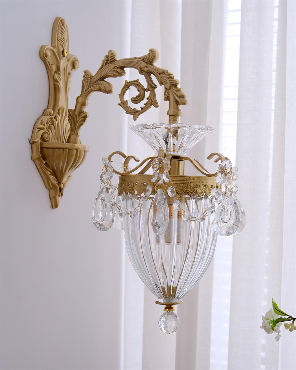 Elosia Gold Double Wall Lamp — E26 Socket, 110V–240V