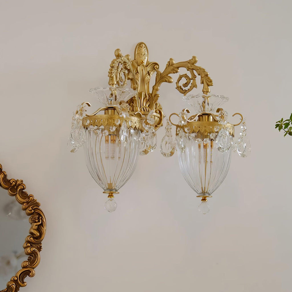 Elosia Gold Double Wall Lamp — E26 Socket, 110V–240V