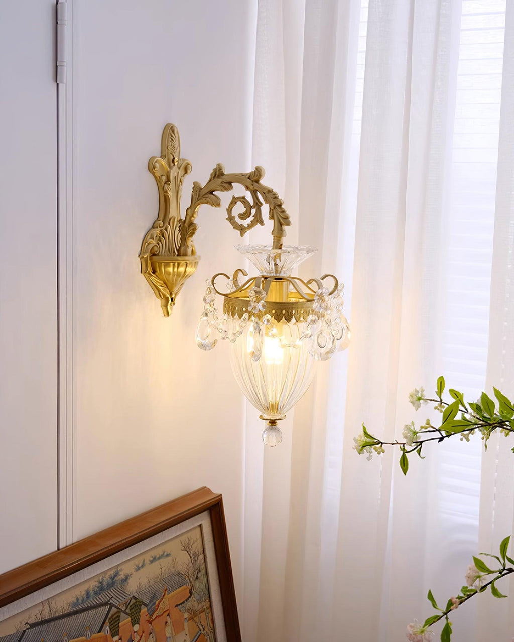Elosia Gold Double Wall Lamp — E26 Socket, 110V–240V