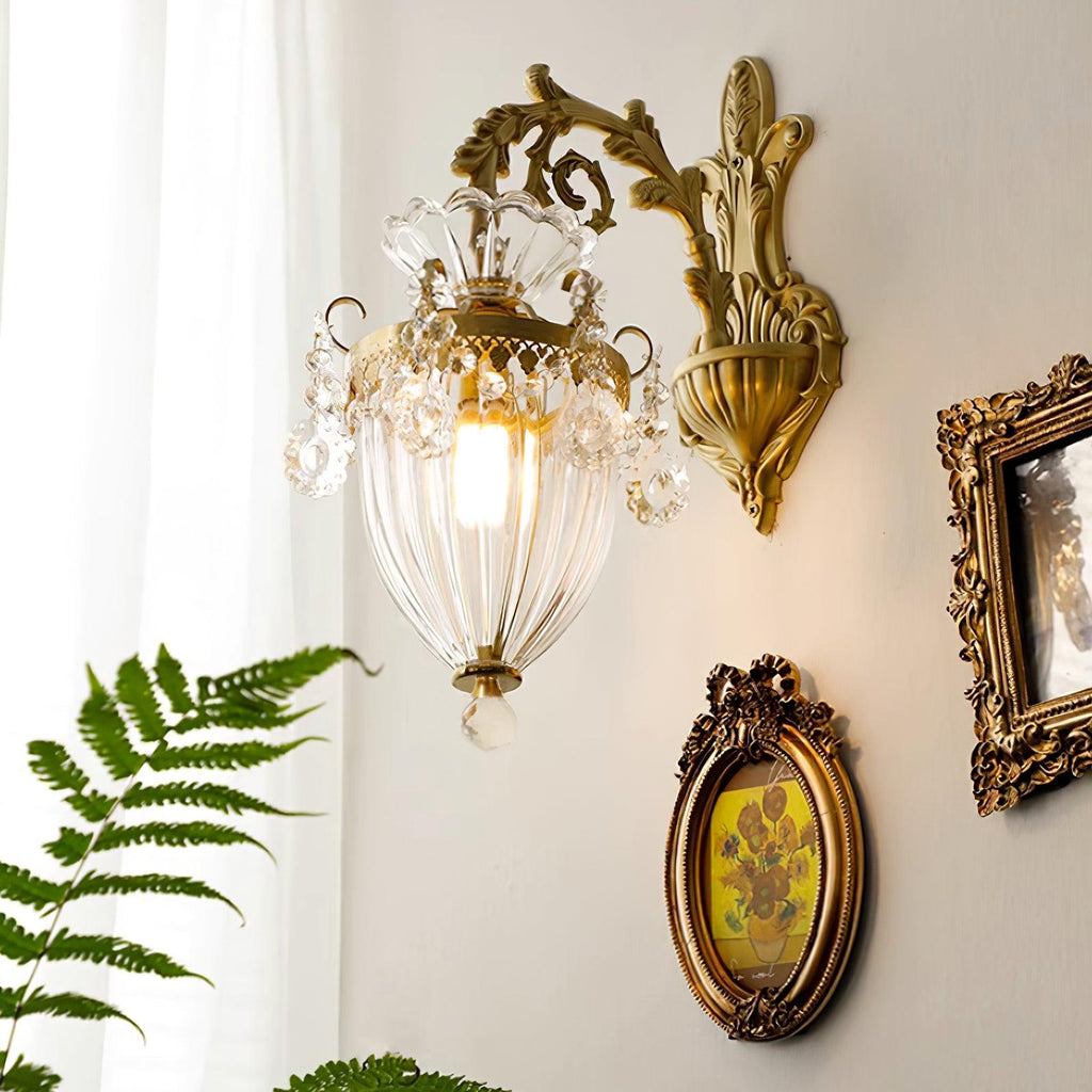 Elosia Gold Double Wall Lamp — E26 Socket, 110V–240V