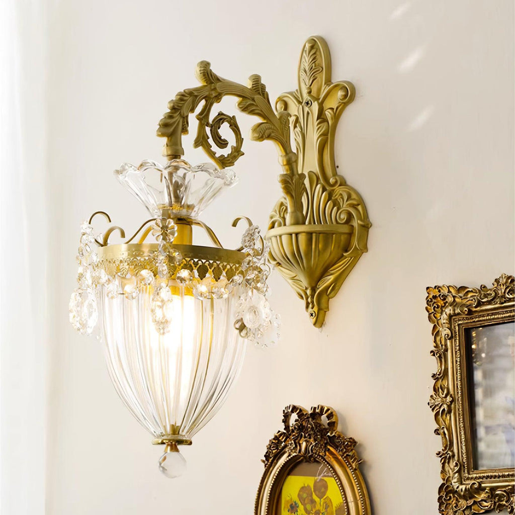 Elosia Gold Double Wall Lamp — E26 Socket, 110V–240V