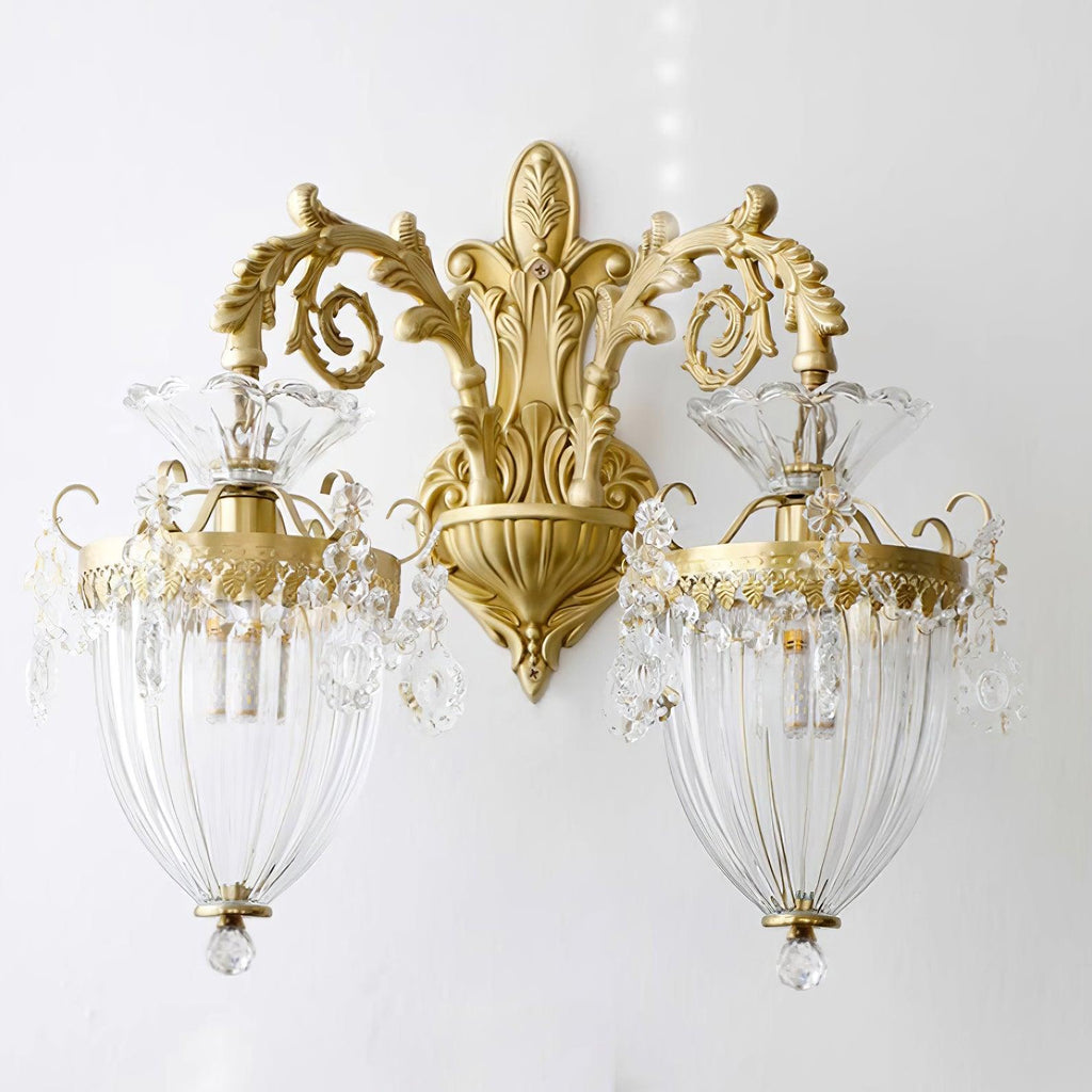 Elosia Gold Double Wall Lamp — E26 Socket, 110V–240V