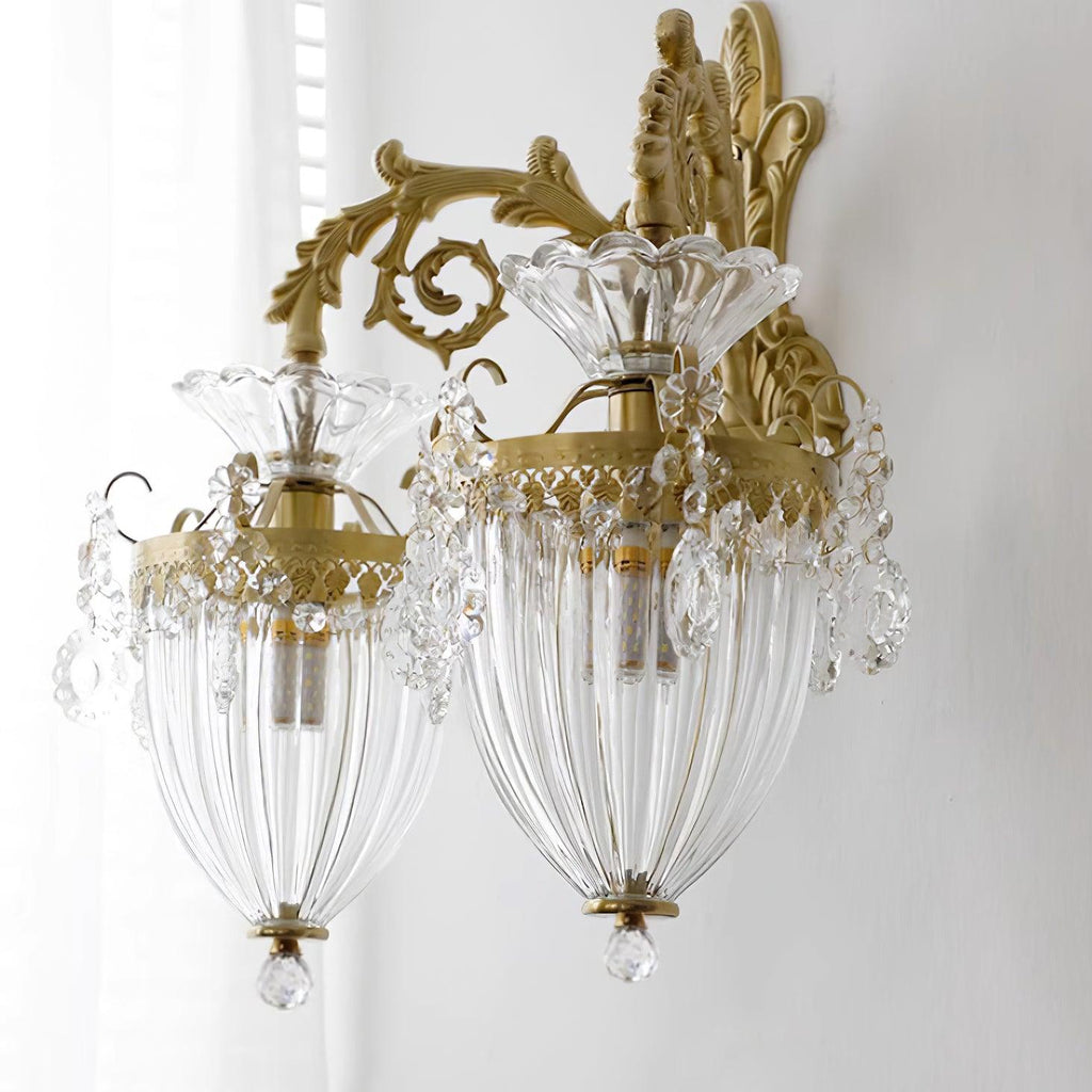 Elosia Gold Double Wall Lamp — E26 Socket, 110V–240V