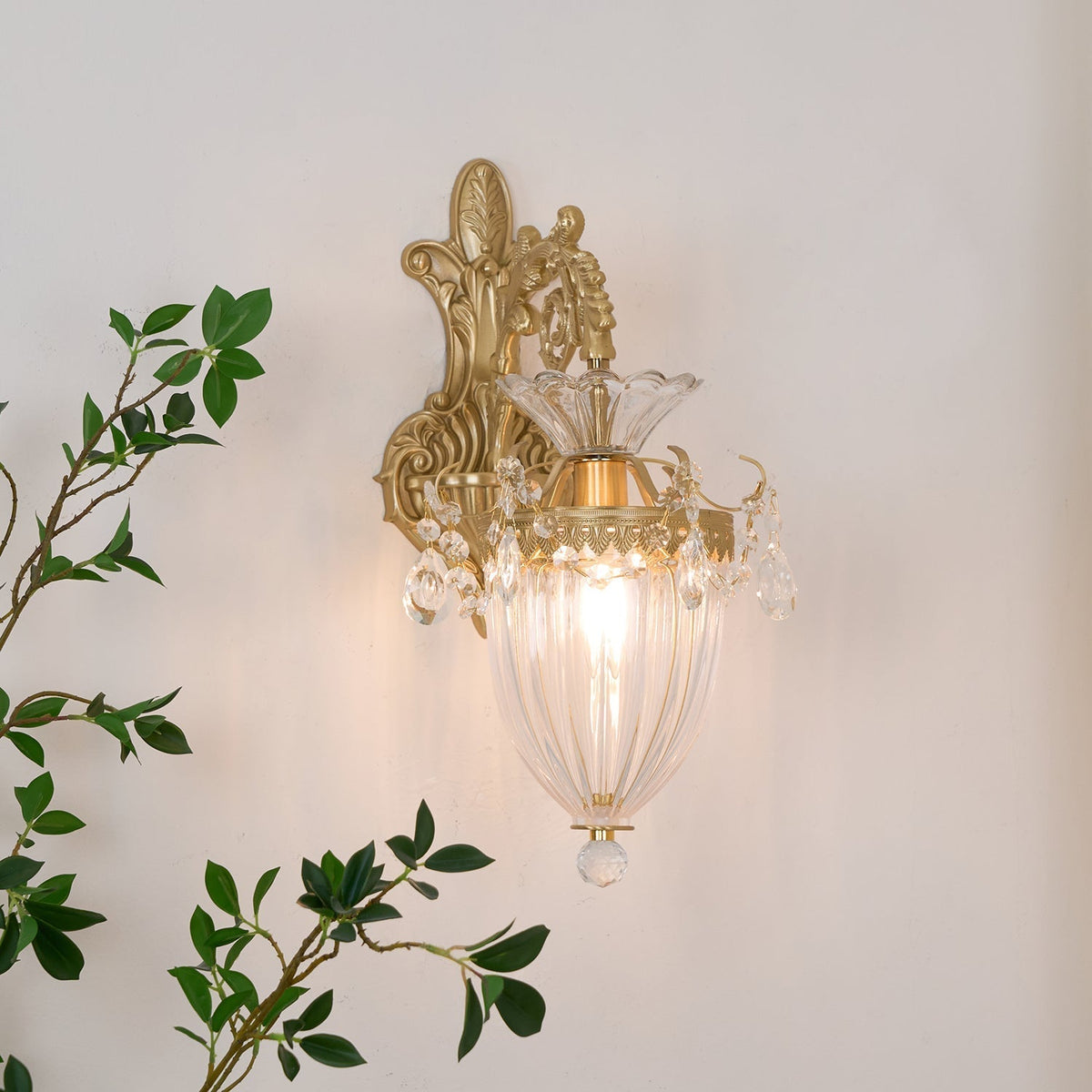 Elosia Gold Double Wall Lamp — E26 Socket, 110V–240V