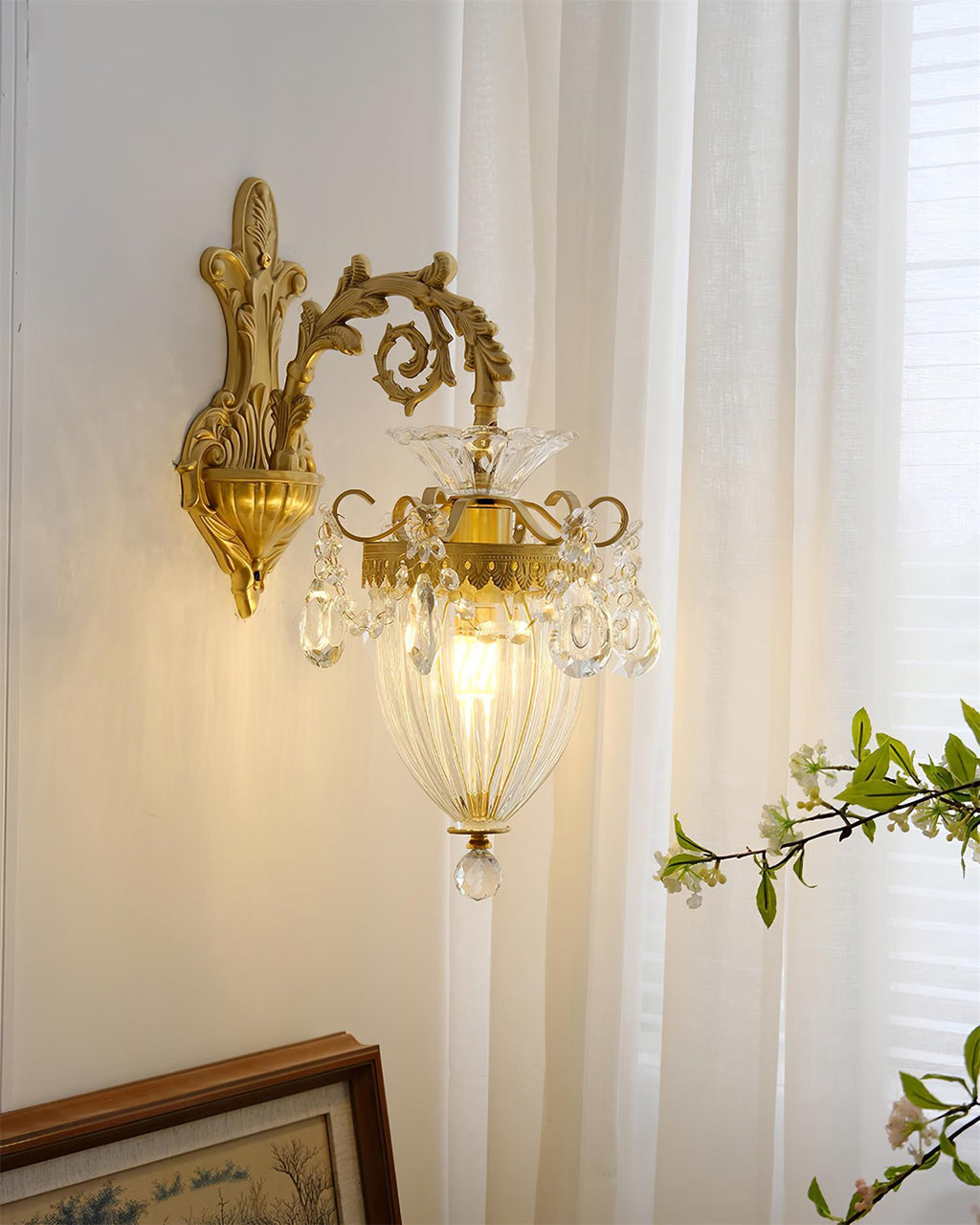Elosia Gold Double Wall Lamp — E26 Socket, 110V–240V