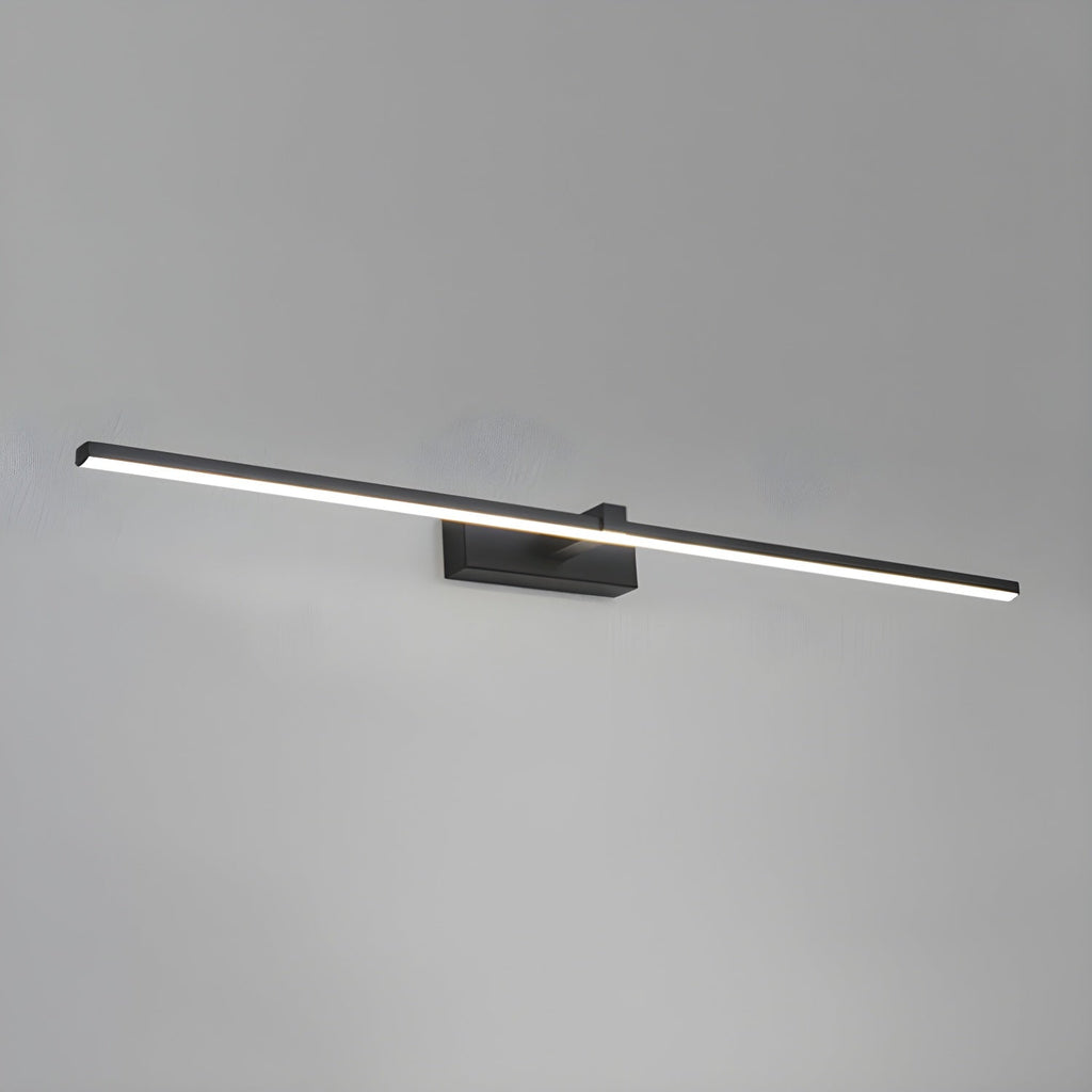 Aplica metalică LED de perete subțire — lampă liniară pentru oglindă