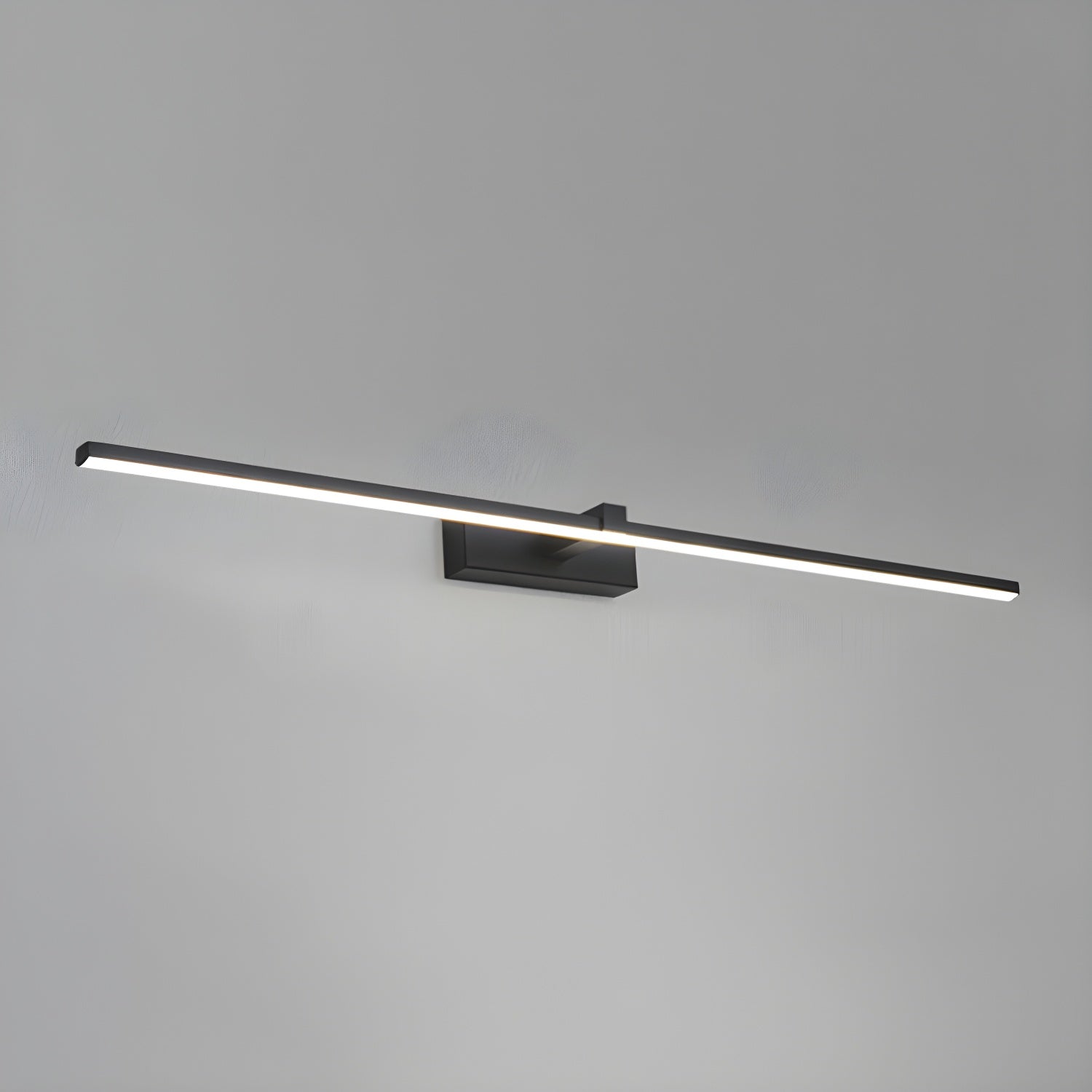 Aplica metalică LED de perete subțire — lampă liniară pentru oglindă