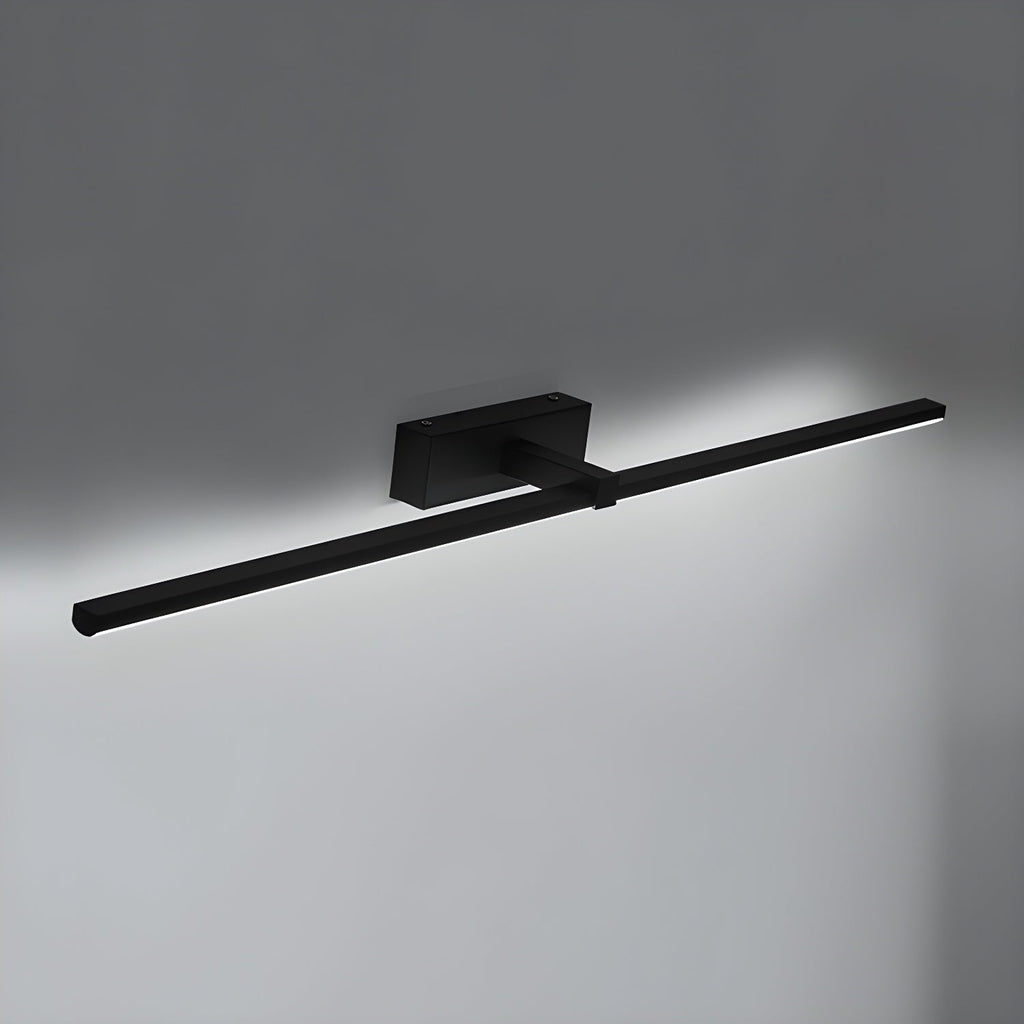 Aplica metalică LED de perete subțire — lampă liniară pentru oglindă