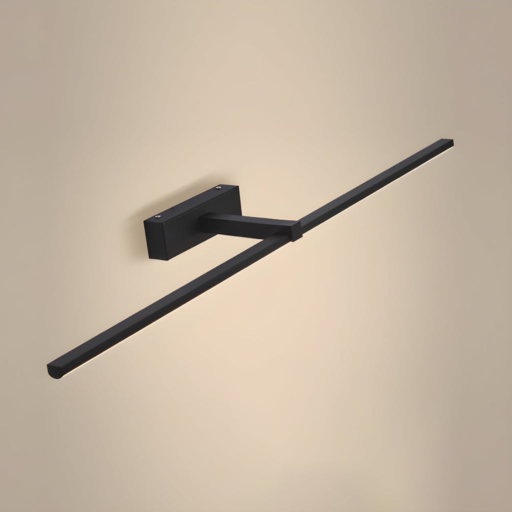 Aplica metalică LED de perete subțire — lampă liniară pentru oglindă