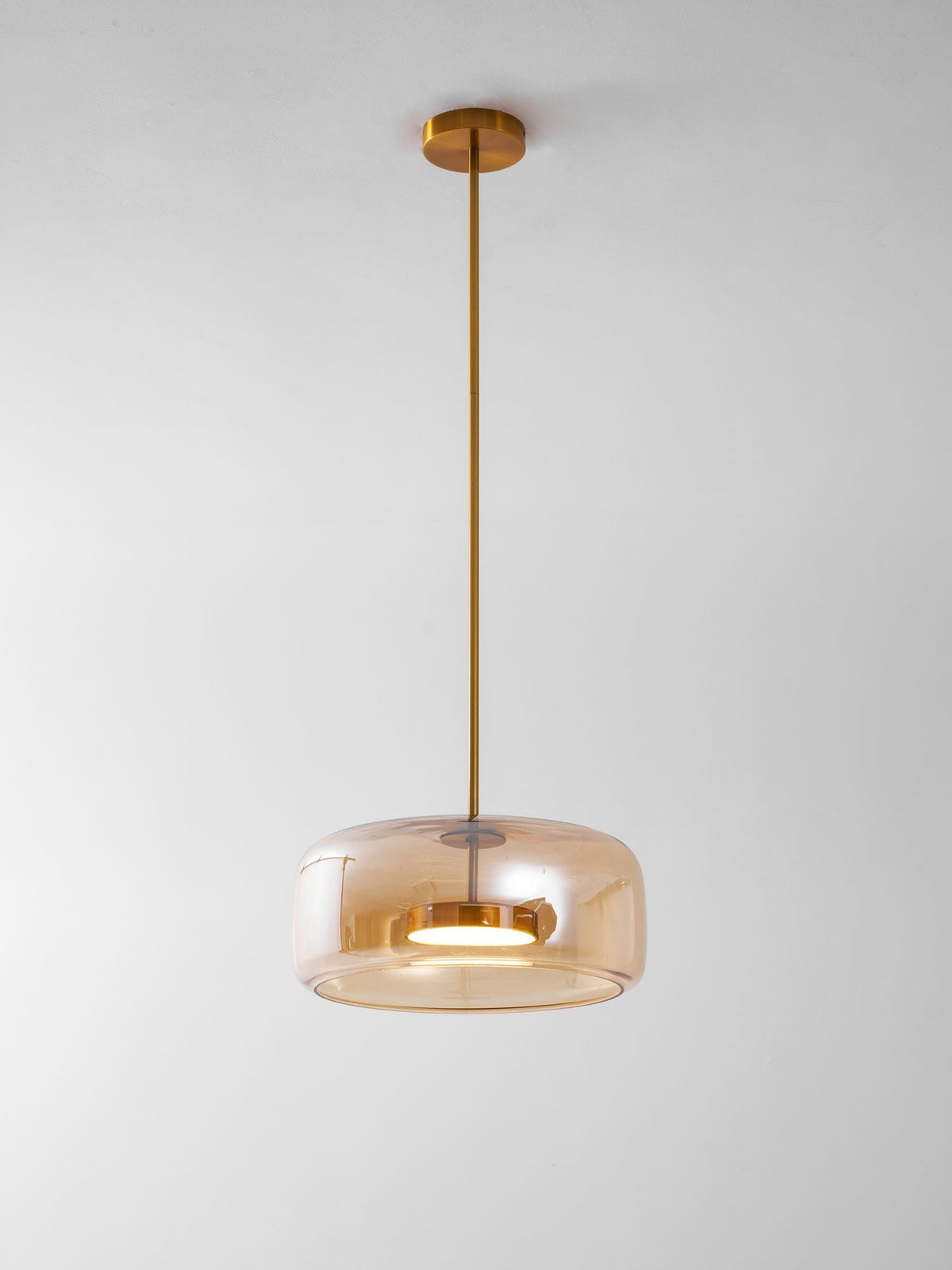Plafondlamp met hangende Metro-bol van glas