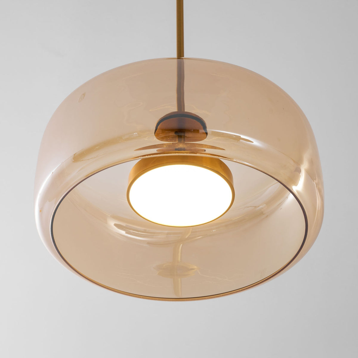 Plafondlamp met hangende Metro-bol van glas