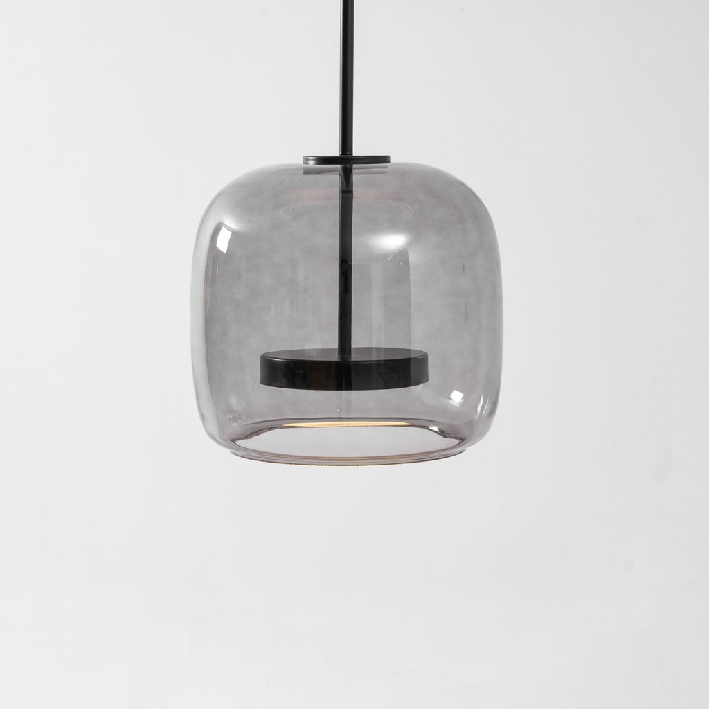 Plafondlamp met hangende Metro-bol van glas
