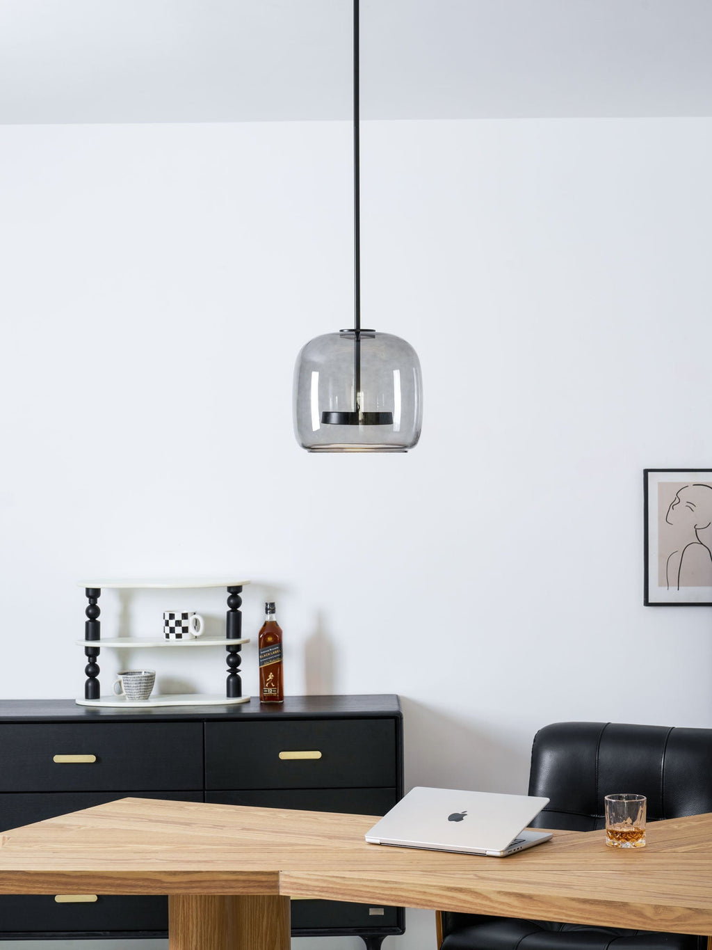 Lampada a sospensione da soffitto Metro Sphere in vetro