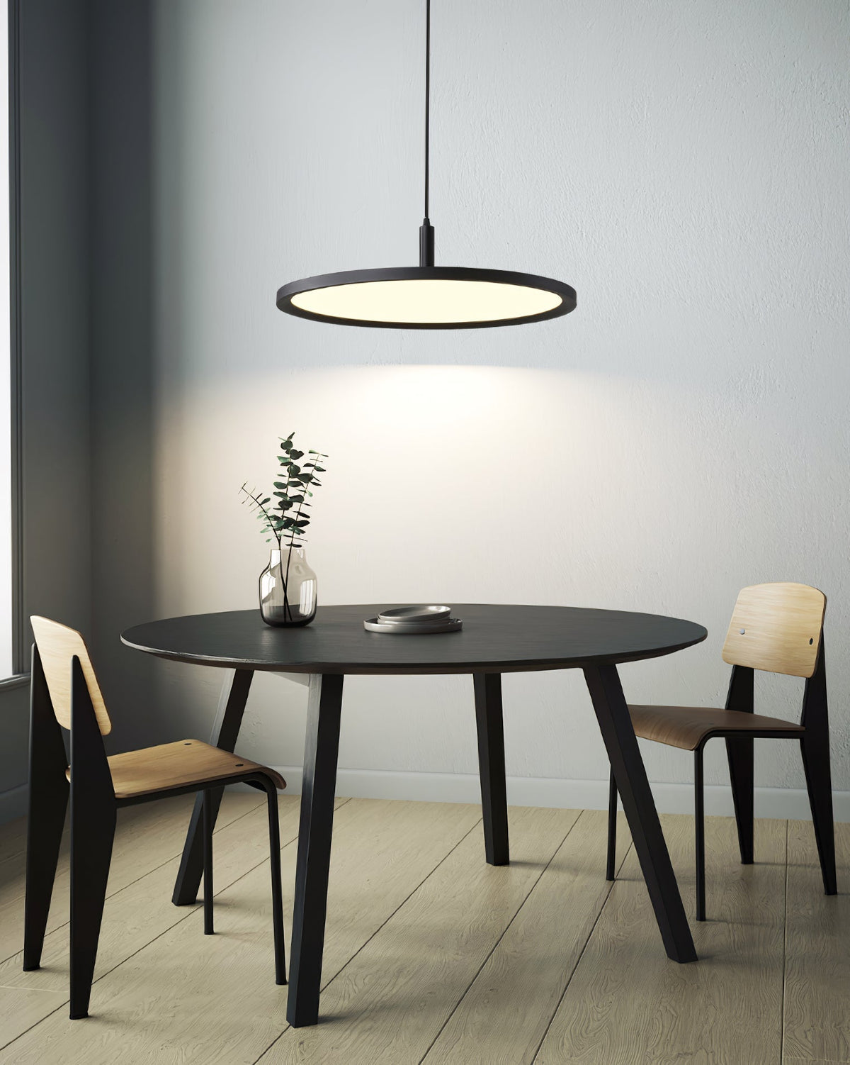 Minimalistische LED-Pendelleuchte mit 3-Farben-Umschaltung