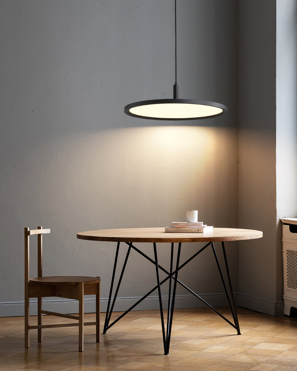 Minimalistische LED-Pendelleuchte mit 3-Farben-Umschaltung