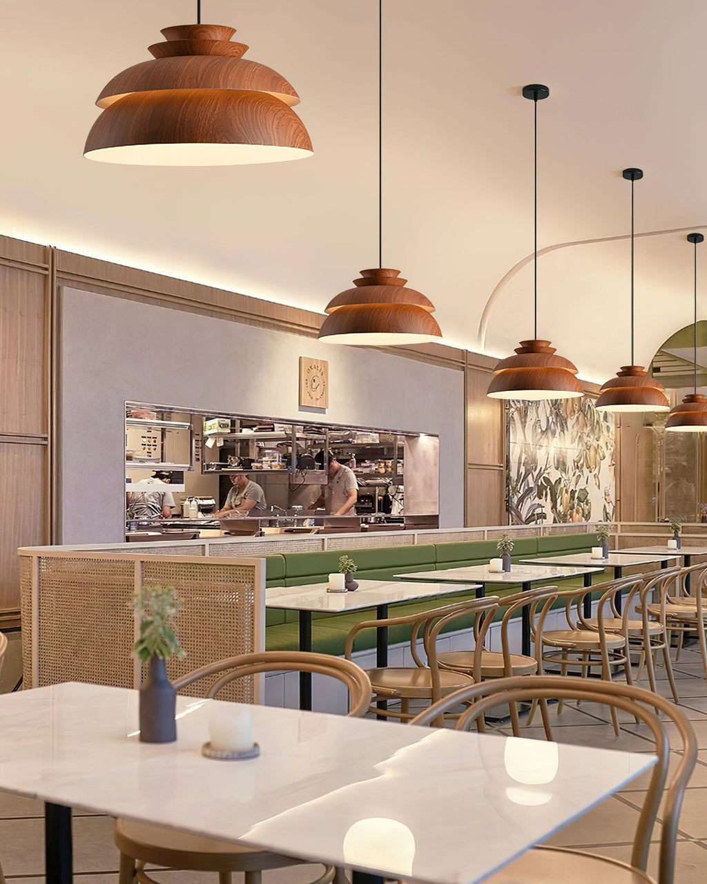 מנורת תלייה מאלומיניום סורנה טבעית אלגנטית לבית