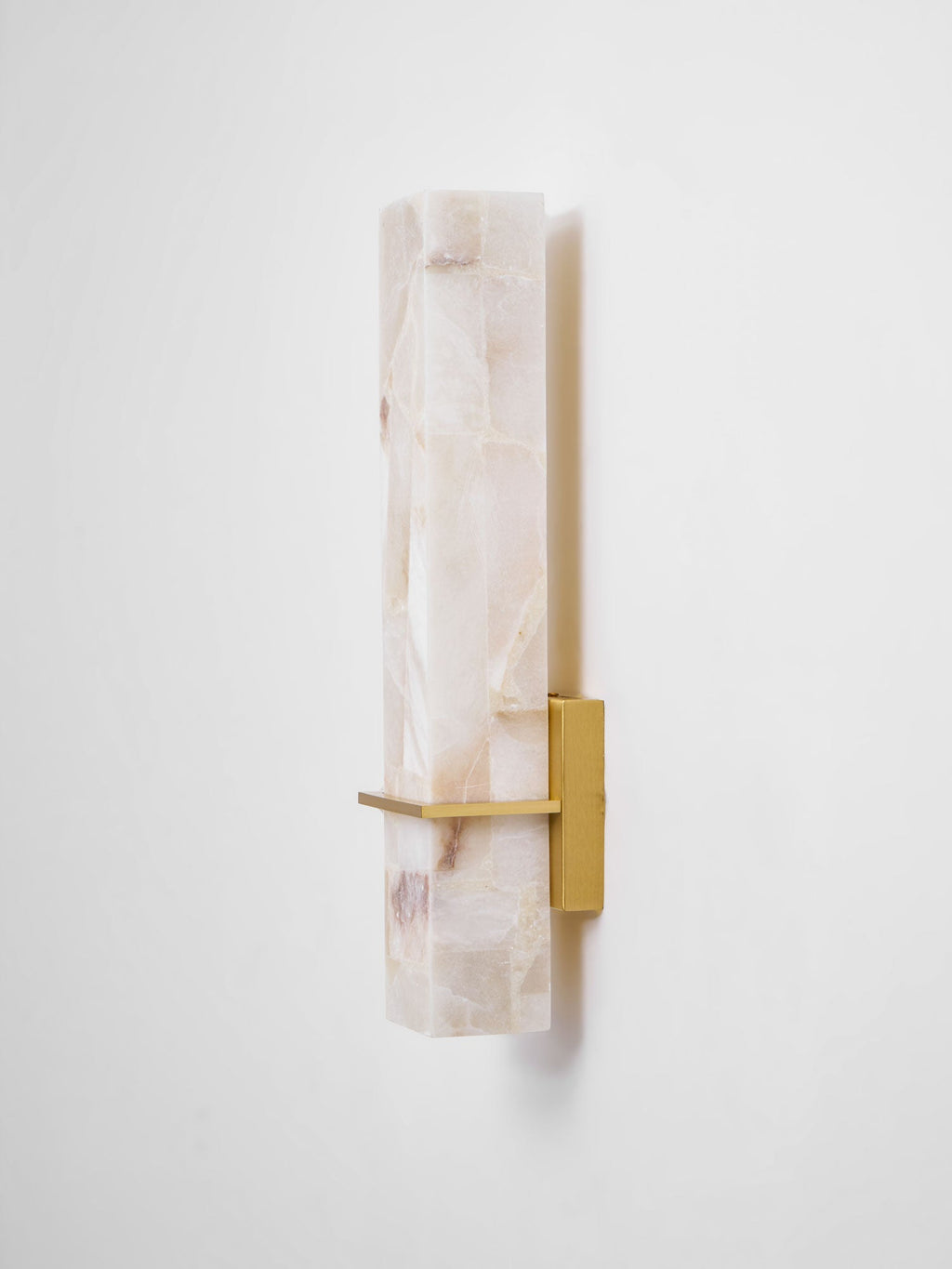 Milan rechteckige Alabaster-Wandleuchte — Moderne Silhouette