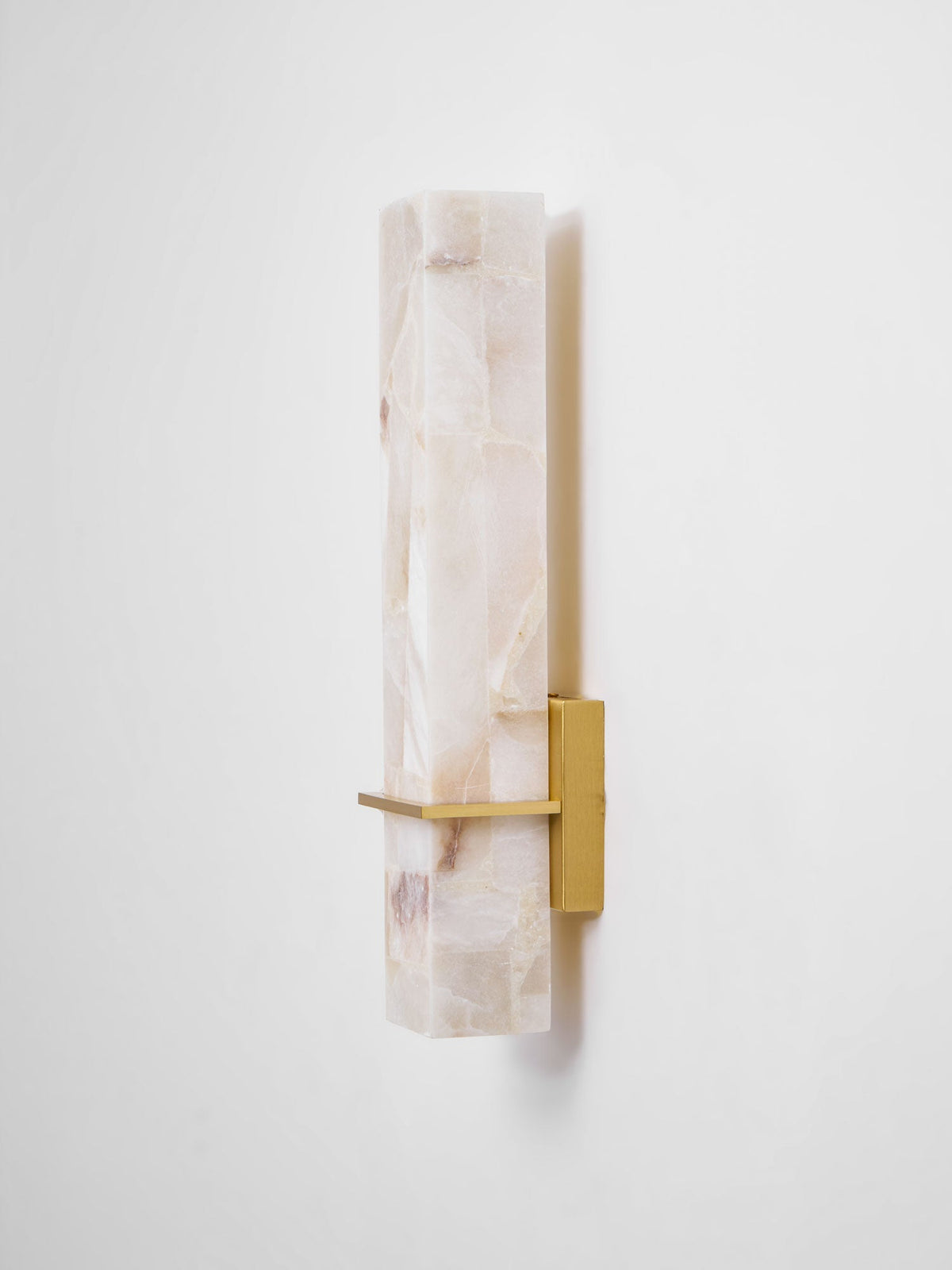 Milan rechteckige Alabaster-Wandleuchte — Moderne Silhouette